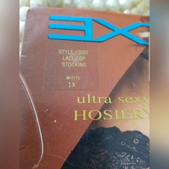 Ultra sexy hosiery lace top stocking white plus 1X cosplay - Picture 2 of 5